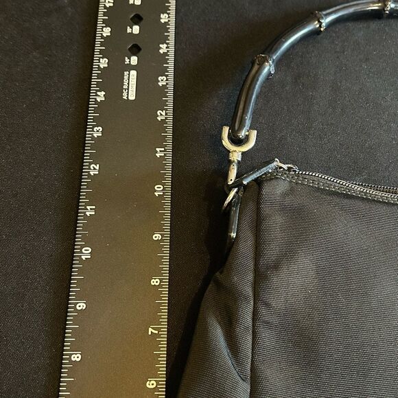Gucci Diana Cloth & Leather Bamboo Black Women's Bag Excellent Condition - Picture 7 of 16